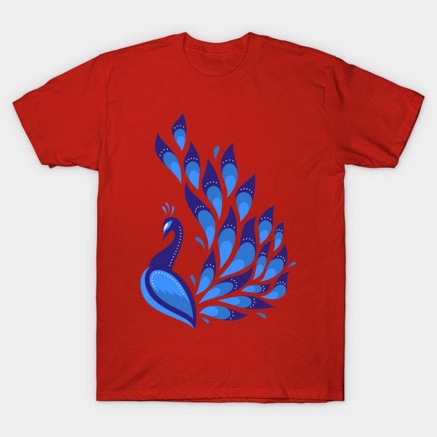 Peacock T-Shirt by Mako Design 